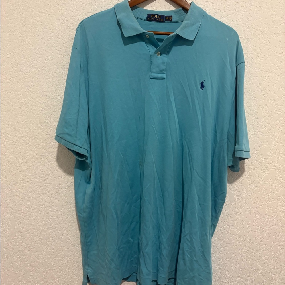 Ralph Lauren Men's Teal Polo Shirt